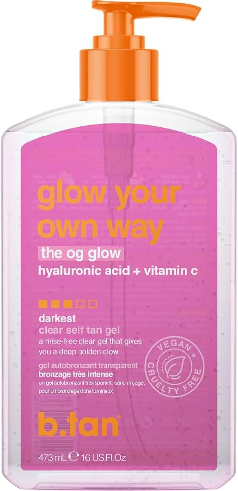 b.tan Dark Clear Self Tan Gel | Glow Your Own Way - Best Transfer Resistant, Ultra Quick Bronze, ... | Amazon (US)
