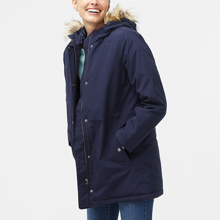 Faux-fur trim winter parka | J.Crew Factory