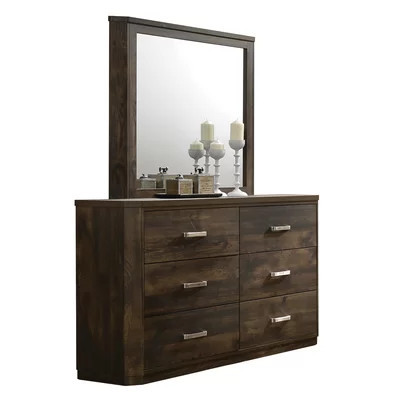 Dayleon 6 Drawer Double Dresser with Mirror | Wayfair North America