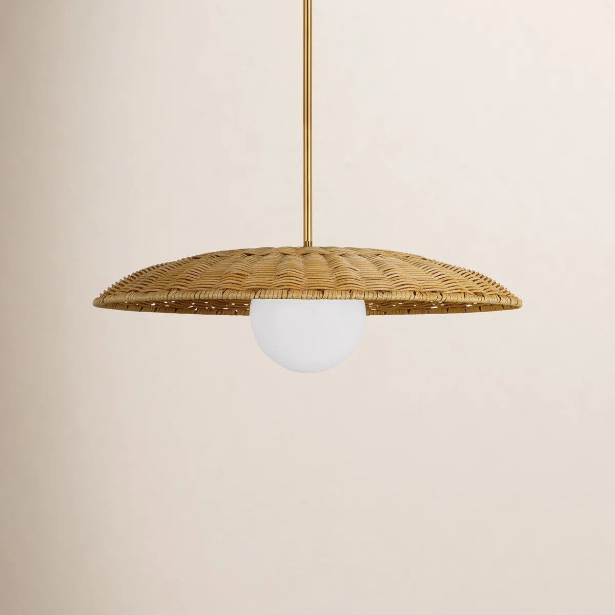 1 - Light Burnished Brass Dome Pendant | Wayfair North America