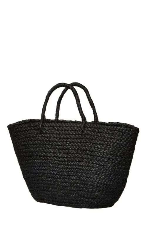 indego africa Braided Raffia Day Bag Black at Nordstrom | Nordstrom