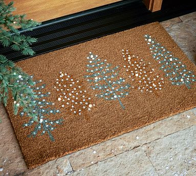 Metallic Trees Light Up Doormat | Pottery Barn (US)