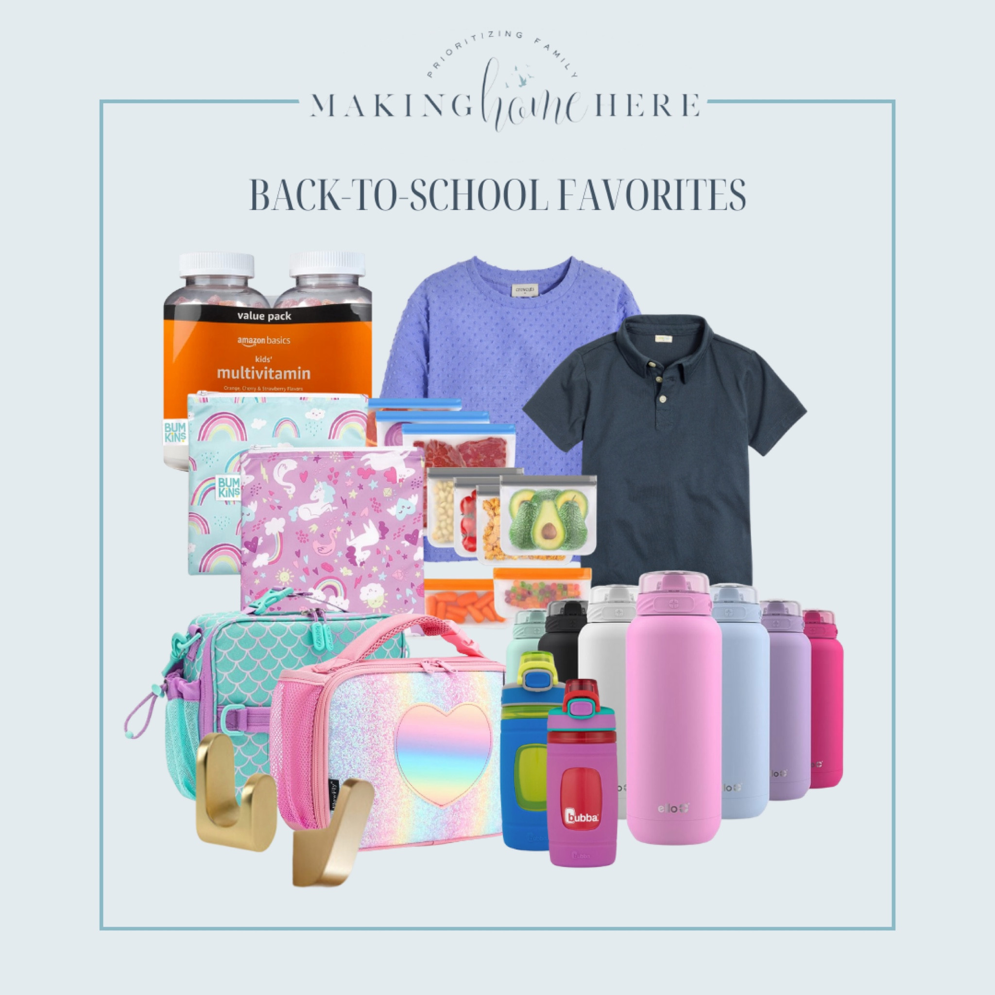 Our family’s back to school essentials!

backpacks, back to school, family health, J Crew Factory, kids clothing, kids lunchbox, backpack storage, mud room storage, mud room hooks, gold hooks, j crew kids, j crew factory kids, kids shirts, vitamins, kids vitamins, kids multivitamin, family amazon staples, lunchbox organization, back to school lunch, school lunches, school snacks, lunches, snacks, kitchen organization, kids water bottles, kids snacks, snack packs

#LTKSeasonal #LTKfamily #LTKBacktoSchool