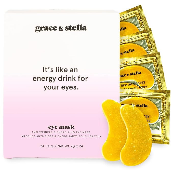 Under Eye Mask 24 Pairs for Dark Circles, Puffy Eyes, Undereye Bags, Wrinkles - 24K Gold Gel Unde... | Amazon (US)