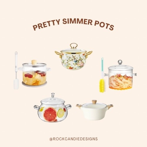 With Fall, comes me wanting to light some Fall scented candles from Bath & Body works, but over the last few years since having kids, I’ve really turned our house into a wonderfully non-toxic home as much as I possibly can and with that, came giving up burning candles. So, I’ve turned to throwing some delicious smelling fruit and spices into a pot on the stove to make the house smell of the season, but I have yet to purchase a pretty one! Which simmer pot are you choosing? I’m torn between the floral one and the white one, but the clear ones are just 👏🏻 so 👏🏻 good, I’m not sure if I’d rather choose one of those instead! 

#LTKOver40 #LTKSeasonal #LTKHome