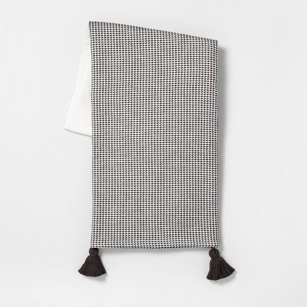 Textured Throw Blanket Railroad Gray/Sour Cream - Hearth & Hand™ with Magnolia | Target