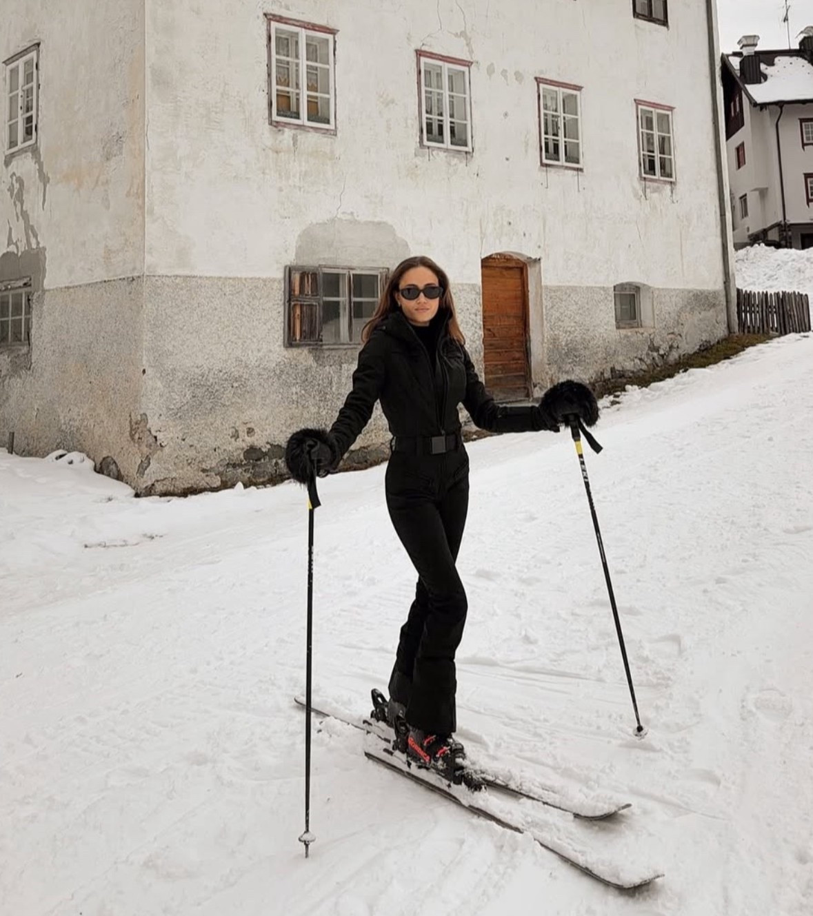 Black on black on the slopes🖤 wearing a total look by Goldbergh 

#LTKfitness #LTKwinter