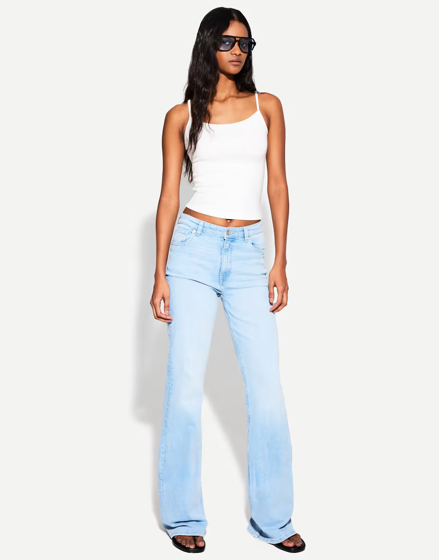 Bershka strappy top in white | ASOS (Global)