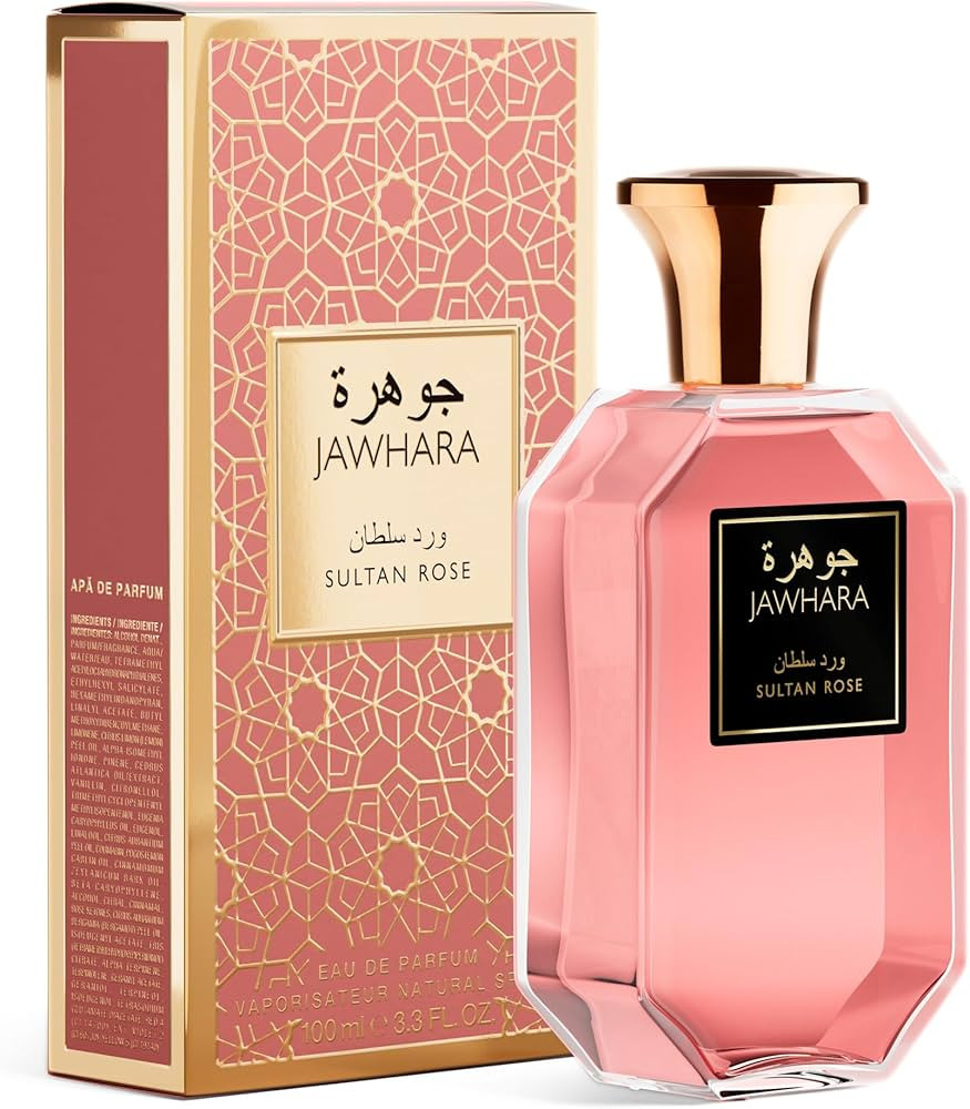 Jawhara Sultan Rose | Woody Floral Eau de Parfum 3.3 fl oz | Notes of Saffron, Taif Rose, Warm Va... | Amazon (US)