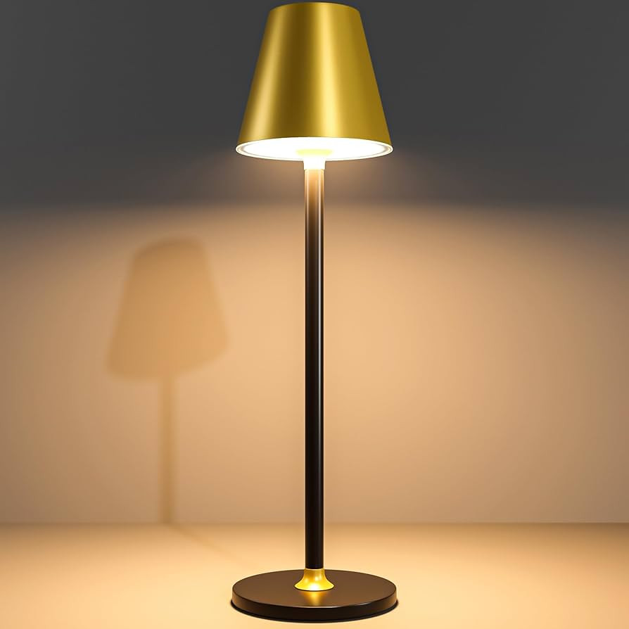 Modern LED CordlessTable Lamp,4000mAh Rechargeable Battery Desk lamp,3 Level Brightness Night Lig... | Amazon (US)