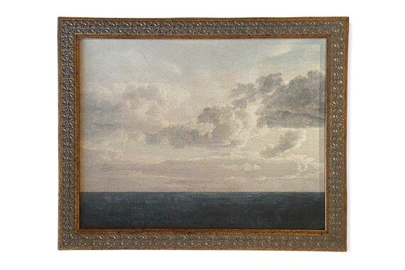 Vintage Framed Canvas Art  // Framed Vintage Print // Vintage Painting // Coastal Beach Seascape ... | Etsy (CAD)