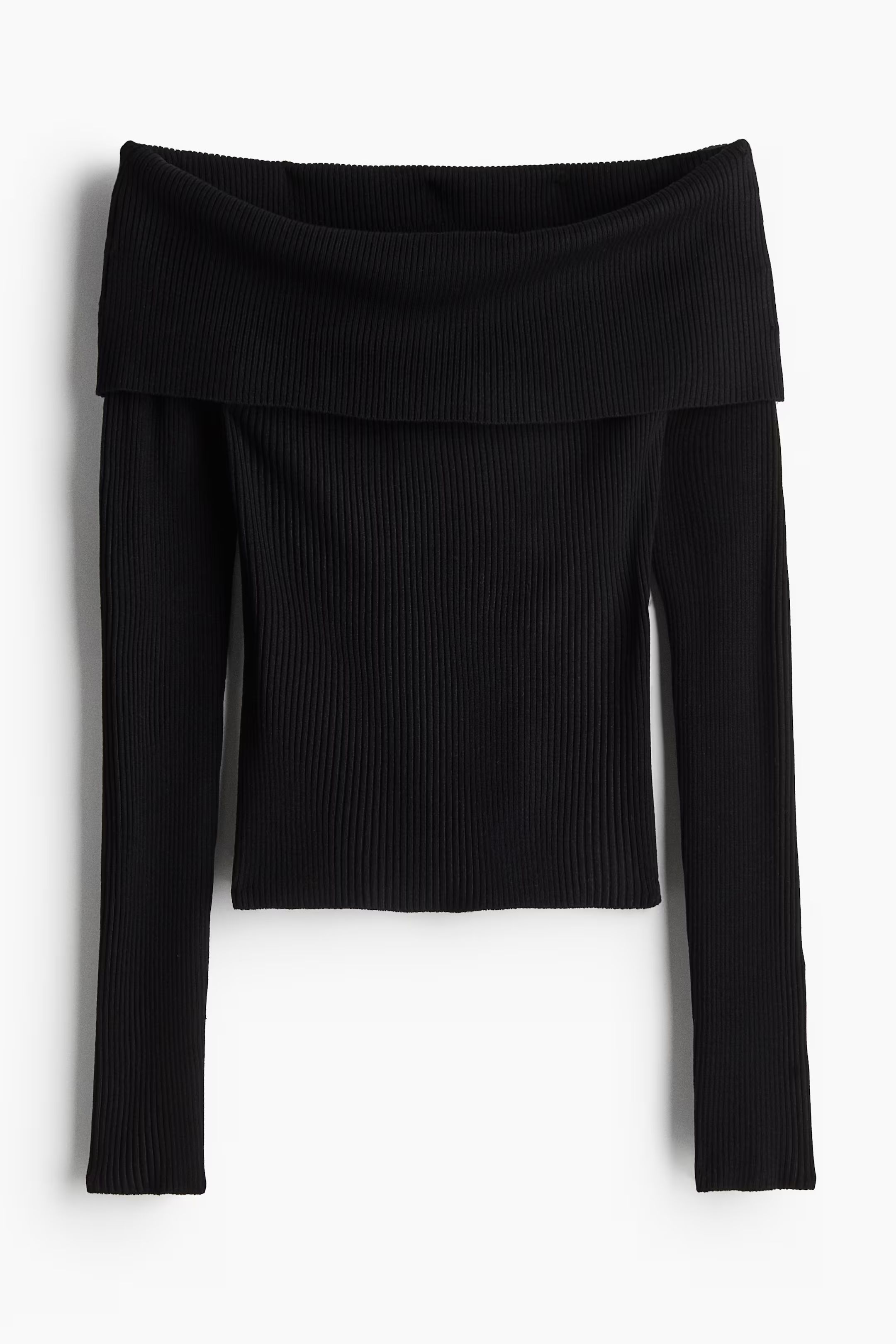 Rib-knit Off-the-shoulder Top | H&M (US + CA)