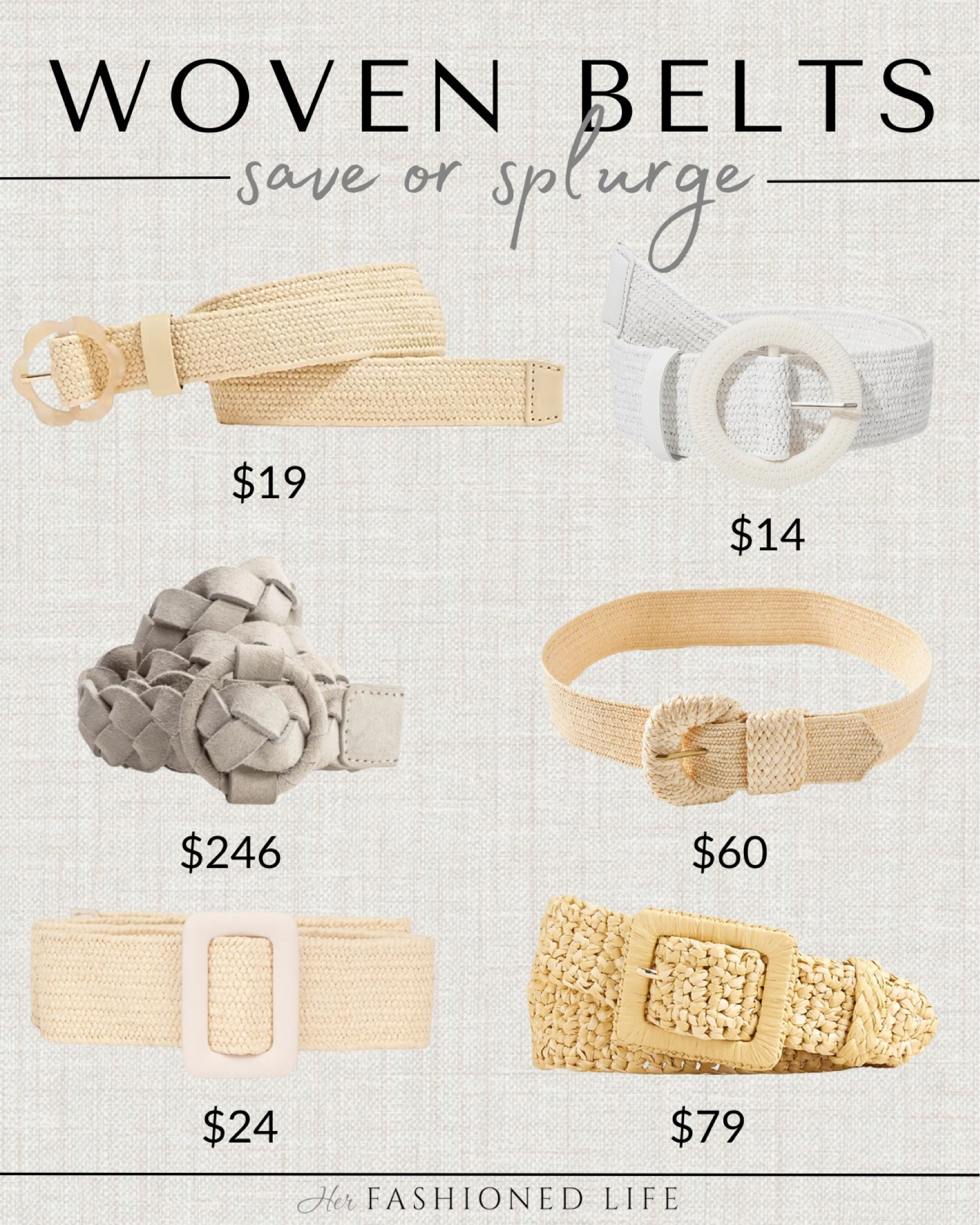 Woven Belts Save or Splurge


#LTKfindsunder50 #LTKstyletip #LTKfindsunder100
