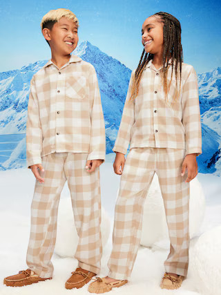 Printed Gender-Neutral Button-Front Pajama Set for Kids | Old Navy (US)