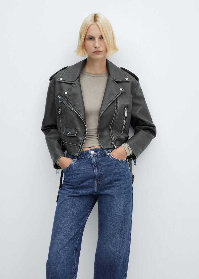 High-waist slouchy jeans -  Women | Mango USA | MANGO (US)