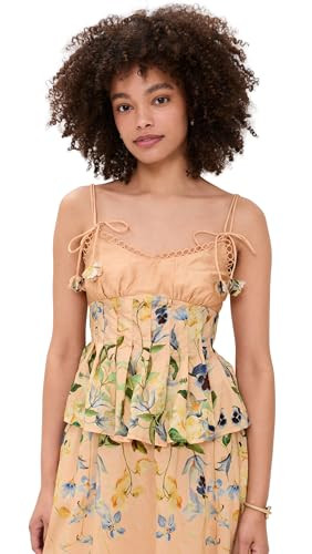 En Saison Women's Carrera Top, Blush Blue Yellow, S | Amazon (US)