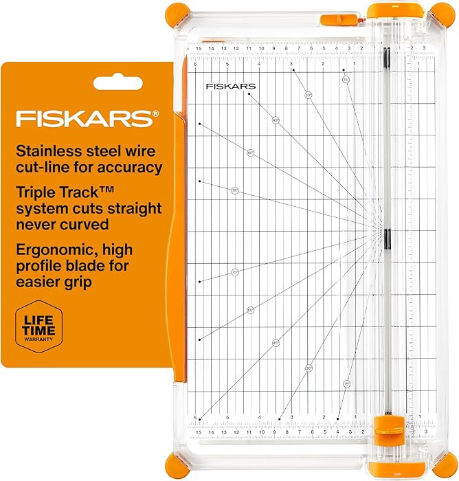 Fiskars Precision Paper Trimmer, Easy and Accurate Crafting Tool, Cuts Straight for Crafts, Cards... | Amazon (US)