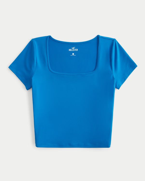 Women's Seamless Fabric Square-Neck T-Shirt | Women's Tops | HollisterCo.com | Hollister (US)