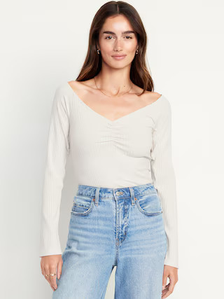 Cinched Rib-Knit Top | Old Navy (US)