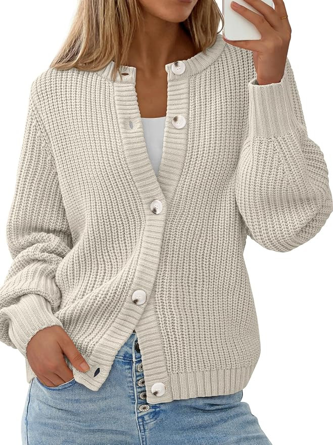 PRETTYGARDEN Womens Cardigan Sweaters Fall Button Winter Coats Outerwear | Amazon (US)