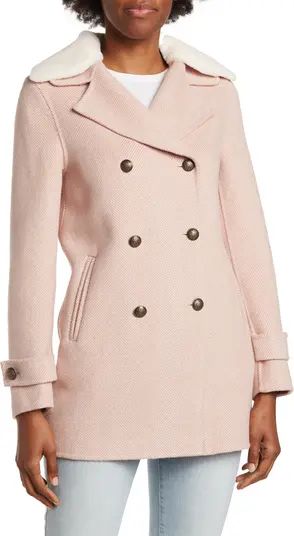 Liberty Faux Shearling Collar Coat | Nordstrom Rack