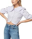 Buffalo David Bitton womens Gianna Spring Big Collar Woven Button Down Shirt, Seersucker Stripe, X-Small US | Amazon (US)