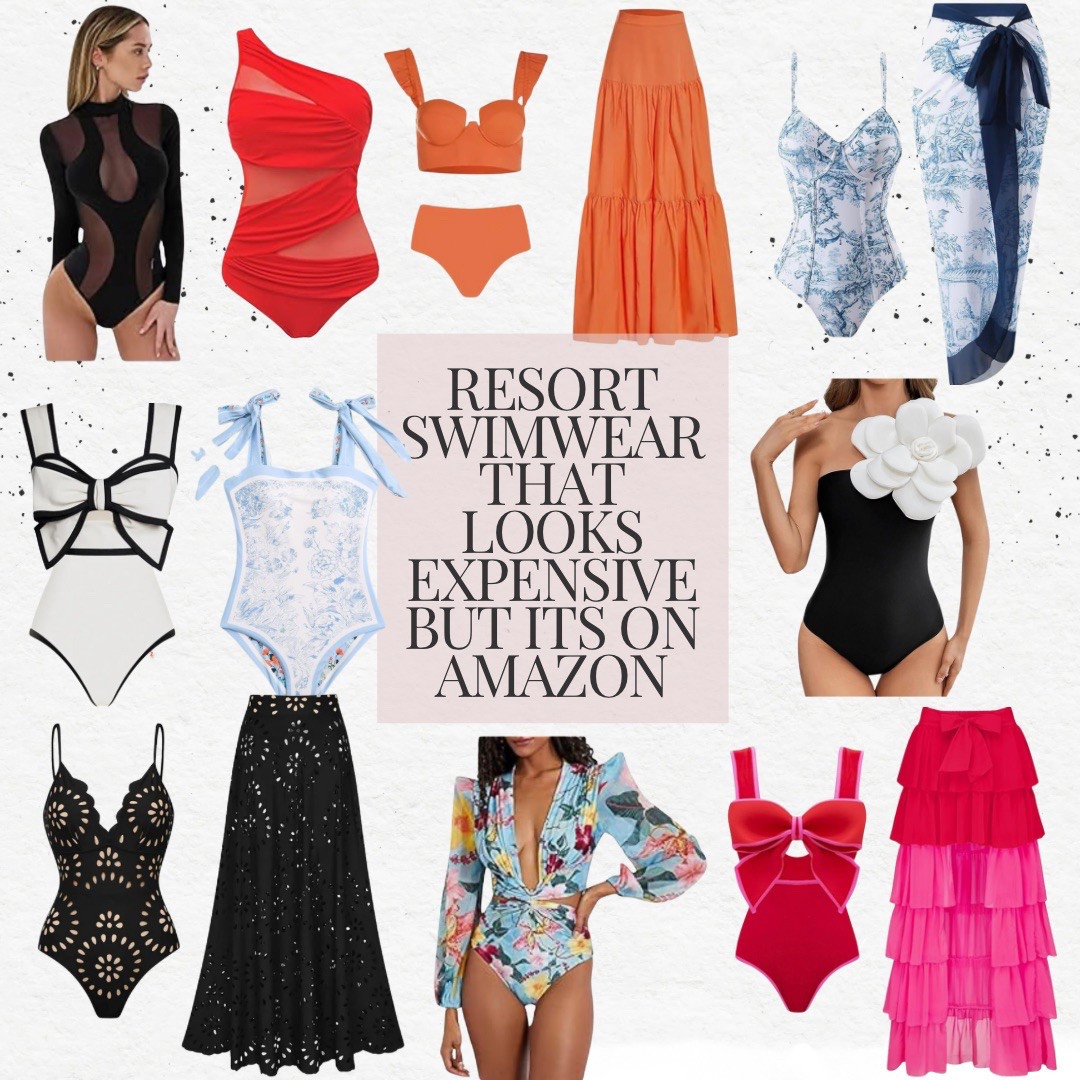 Resort swimwear that looks expensive but is on Amazon! chic and affordable swimsuit and cover ups!! 🤍

#amazon #swimsuit #swimwear #resortwear #beachdress #coverup #vacationootd #onepiece #affordablefashion #bathingsuitandcoverup #matchingsets 

#LTKStyleTip #LTKFindsUnder100 #LTKSwim