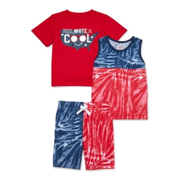 Garanimals Americana Toddler Boy T-Shirt, Tank, & Shorts, 3pc Outfit Set | Walmart (US)