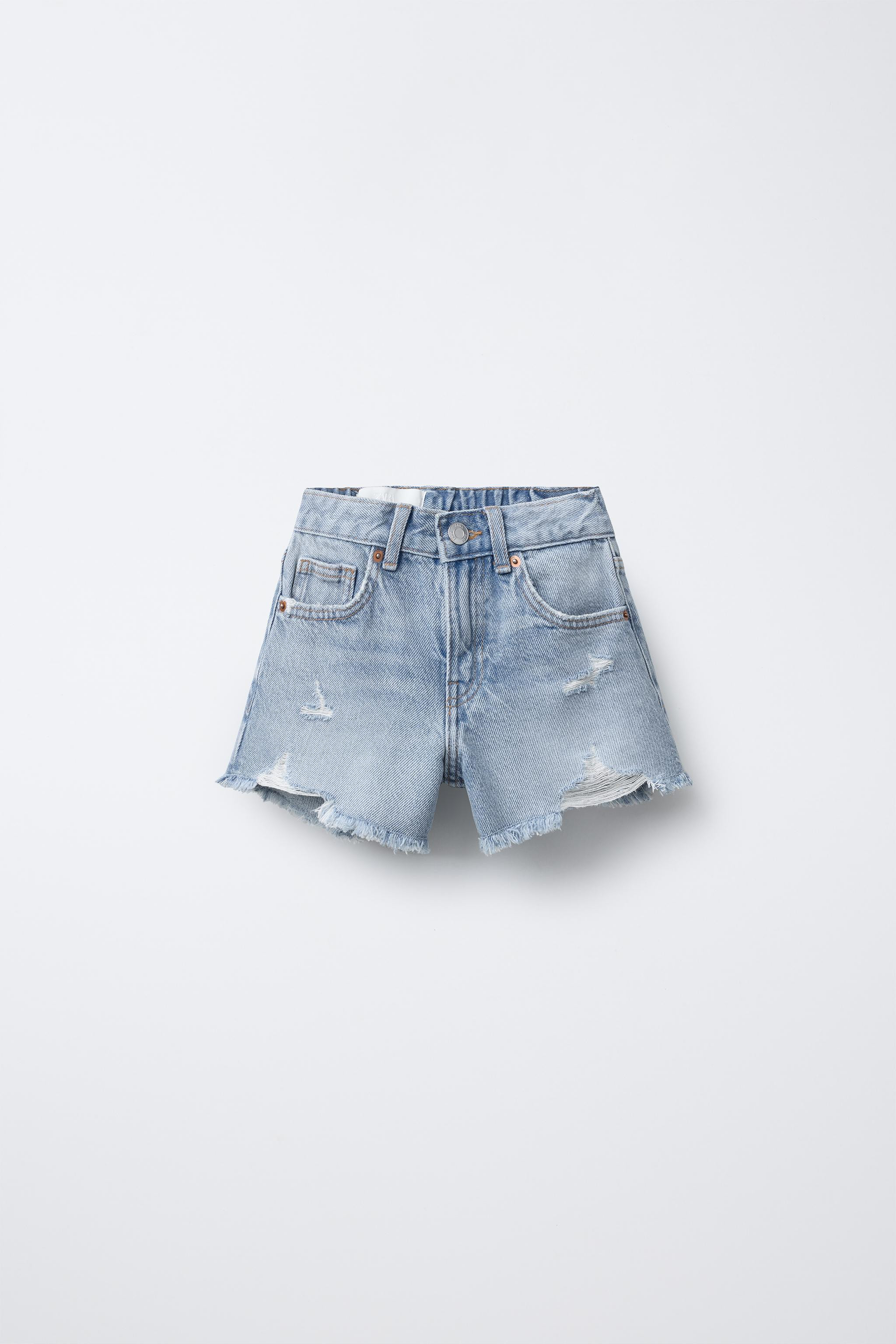 RIPPED DENIM SHORTS | Zara US