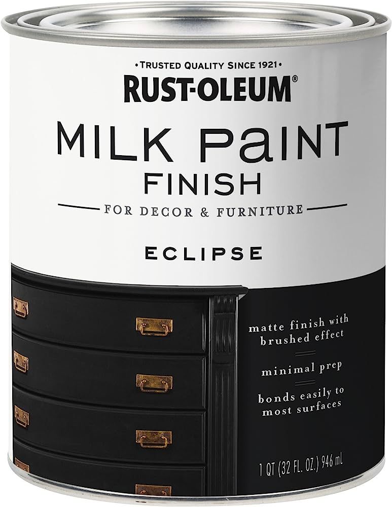 Rust-Oleum 331052 Milk Paint Finish, Quart, Eclipse 32 Fl Oz (Pack of 1) | Amazon (US)