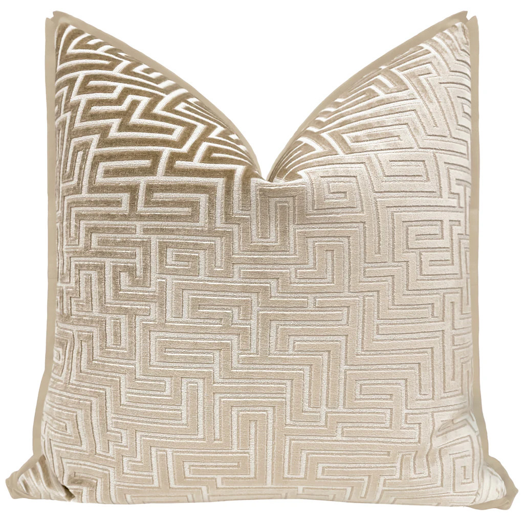 LABYRINTH CUT VELVET // CHAMPAGNE | LDC | LITTLE DESIGN COMPANY