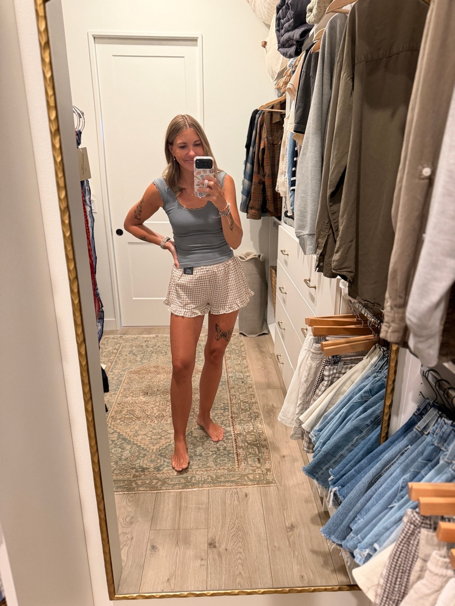 I have never ran to target to get a pick up order so fast! These brown gingham ruffle boxer shorts are on sale for $10! I bought a size M, but I might try a S (aka get your true size!).

#LTKSaleAlert #LTKmomlife