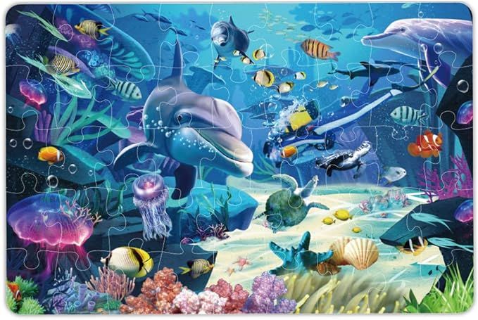 Kids Puzzle Puzzles for Kids Ages 4-8 Underwater Floor Puzzle Raising Children Recognition &Promo... | Amazon (US)