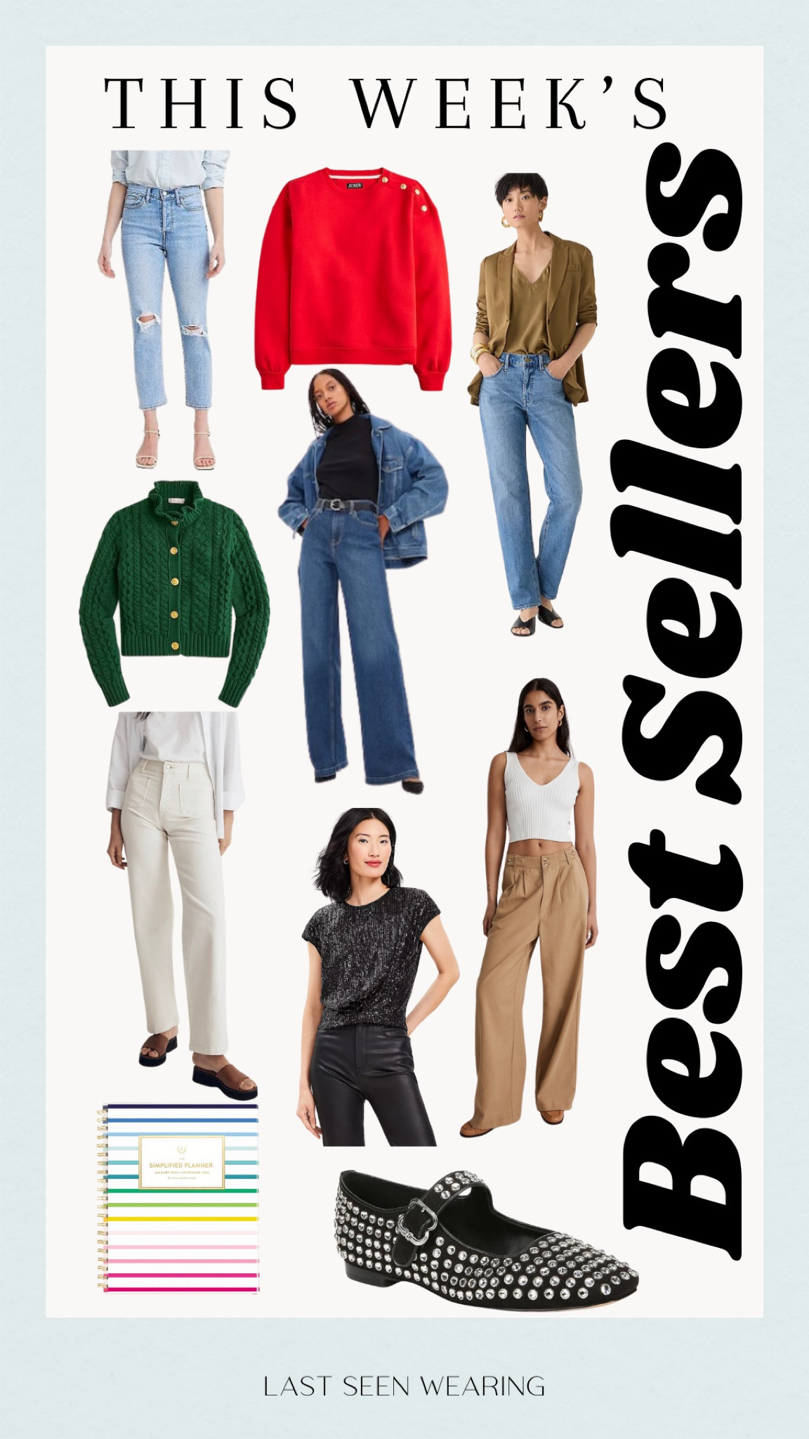 This Week’s Best Seller’s
#jeans #sweater

#LTKstyletip #LTKHoliday #LTKSeasonal