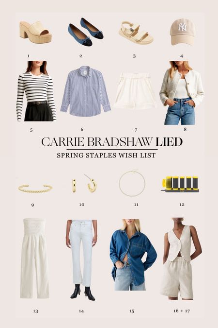 Some spring staples that I think are versatile and classic - striped, linen, chambray, gold accessories and hot rollers. LOVE IT.