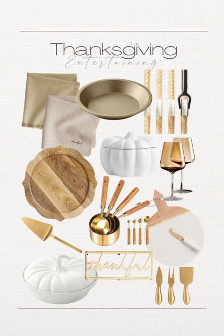 Thanksgiving is creeping up on us! Loving these staple pieces for both the kitchen and table.

Cloth napkins, gold pie plate, pie crust cutter, baroque chargers, gold measuring cups, marble cheeseboard, gold cheese knives, charcuterie board, trivet, pumpkin serving bowl, Amber glass wine glasses, gold pie served

#LTKSeasonal #LTKHoliday #LTKhome