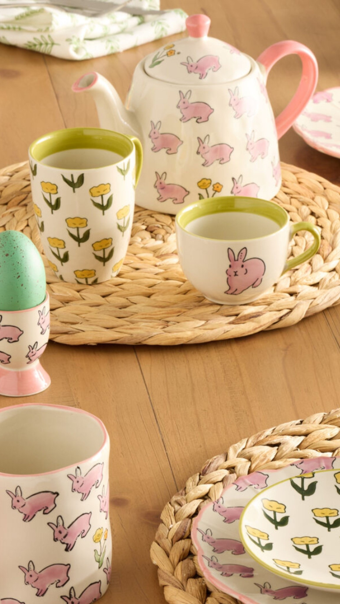 Celebrate the beauty of spring with the Flora Hand-Painted Flower & Bunny Dinnerware Collection! Featuring delicate floral motifs and adorable bunny accents, each hand-painted piece adds a touch of whimsy and elegance to your table. Perfect for Easter gatherings, spring brunches, or simply brightening up everyday meals. 🌷🐇

Why You’ll Love It:
🌿 Hand-Painted Design – Intricate florals and bunnies add a unique, artisanal touch.
🌸 Timeless Spring Aesthetic – Soft, cheerful colors perfect for seasonal celebrations.
🍽️ Durable & High-Quality – Crafted from premium materials for lasting beauty.
🥕 Perfect for Entertaining – Ideal for Easter feasts, garden parties, and special occasions.
🎁 Great Gift Idea – A charming addition to any home and a thoughtful present for hosts.