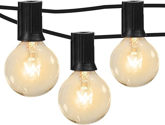 Moonflor 50Ft G40 Patio String Lights with 50 Clear Edison Bulbs & 2 Spare Bulbs for Indoor/Outdo... | Amazon (US)