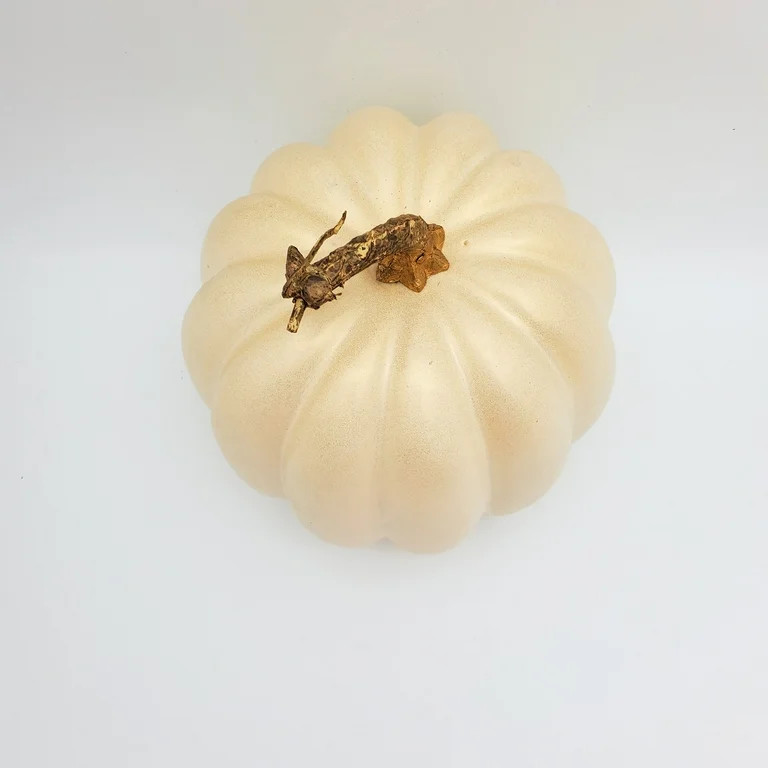 Harvest 8 in  off-White Foam Pumpkin Table Decoration, Way to Celebrate - Walmart.com | Walmart (US)