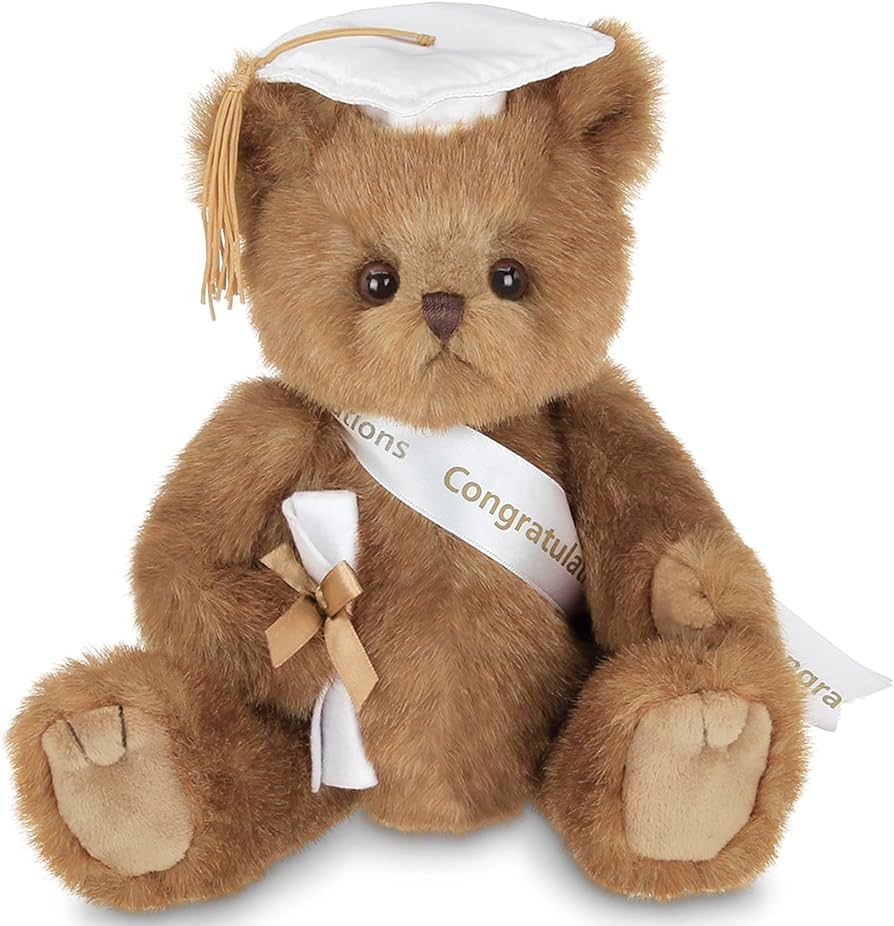 Bearington Smarty Class of 2024 Graduation Plush Teddy Bear Stuffed Animal, White Cap, 10 Inch | Amazon (US)