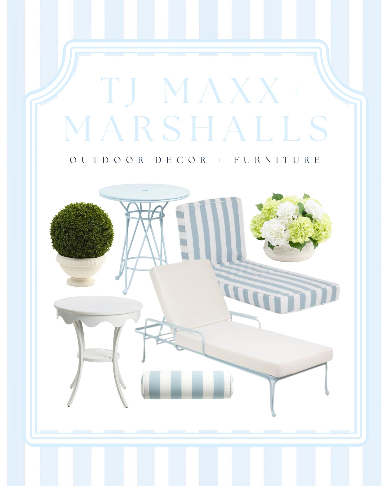 TJ MAXX + MARSHALLS OUTDOOR DECOR & FURNITURE FINDS • Coastal Outdoor Living🤍🌿Loving these blue + white outdoor furniture and decor finds for creating a relaxing, elevated patio or porch. Perfect for styling an outdoor lounge area, coastal patio setup, or refreshing your backyard with neutral and blue accents. Affordable pieces to get the designer look for less ✨ #CoastalOutdoorDecor #OutdoorFurniture #PatioDecor #OutdoorLiving #BlueAndWhiteDecor #BackyardStyle #PorchDecor #CoastalHome #NeutralDecor #HomeStyling

@TJ Maxx @Marshalls 

#LTKHome #LTKSaleAlert