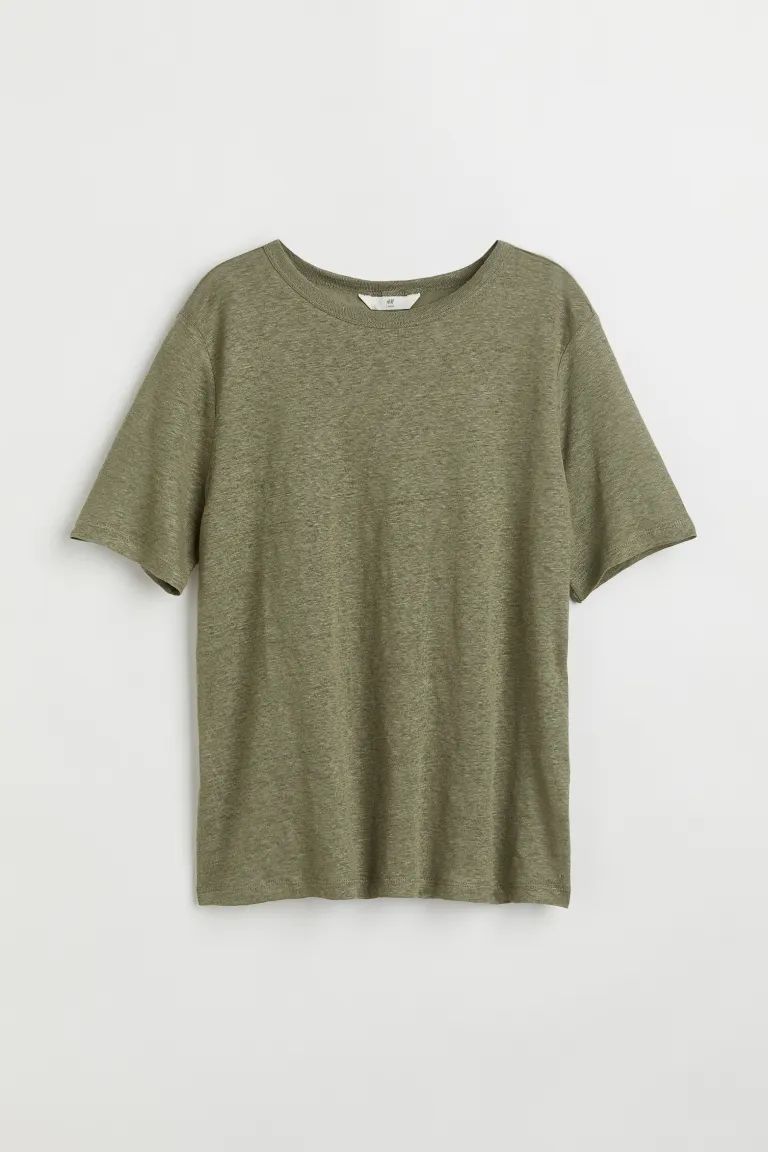 Linen Jersey T-shirt | H&M (US + CA)