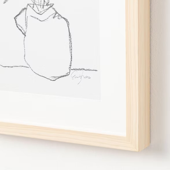 12" x 16" Flower Pot Framed Wall Art Black/White - Threshold™ designed with Studio McGee | Target