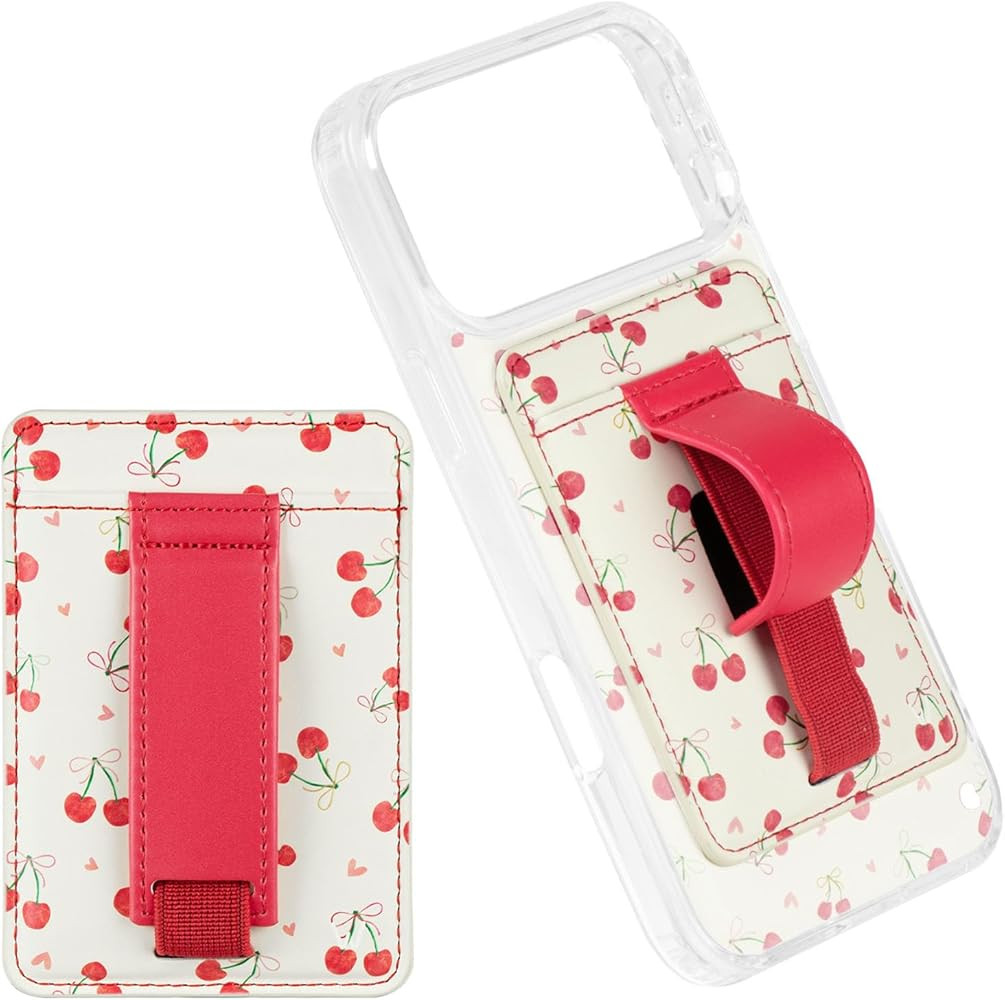 Walli Compatible Magnetic Phone Wallet for iPhone - Slim Card Holder with Kickstand & Finger Stra... | Amazon (US)