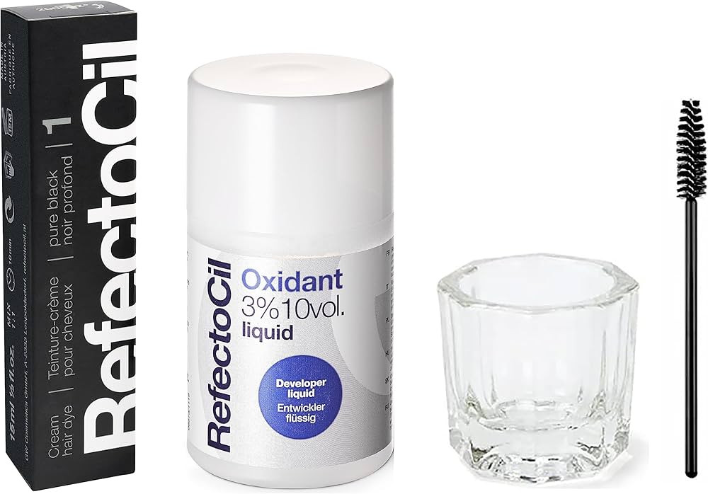 RefectoCil Hair Tinting Kit Includes Cream Hair Dye + Liquid Oxidant 3% + Mixing Brush & Mixing D... | Amazon (US)