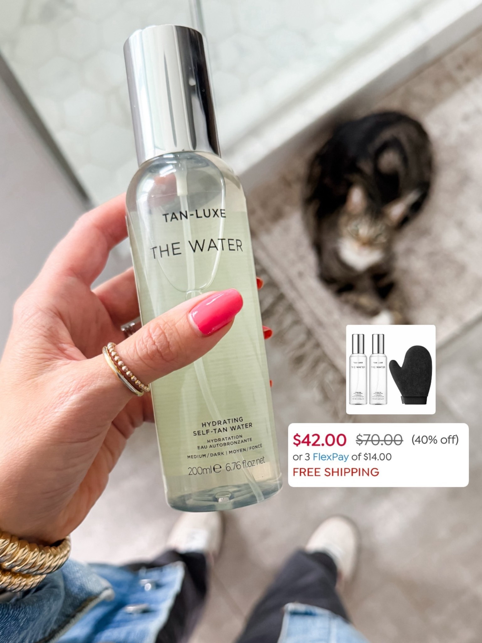 My favorite sunless tanner is on major sale at HSN! Get 2 full sized bottles + application mitt for $42! I always stock up when they do this deal  

Use on your face or body! I always get the medium / dark color and use every 3-4 days. It’s clear so it won’t transfer to clothes and doesn’t feel sticky or tacky on the skin. It takes a few hours to develop a beautiful and natural looking tan. 

#LTKTravel #LTKSaleAlert #LTKBeauty