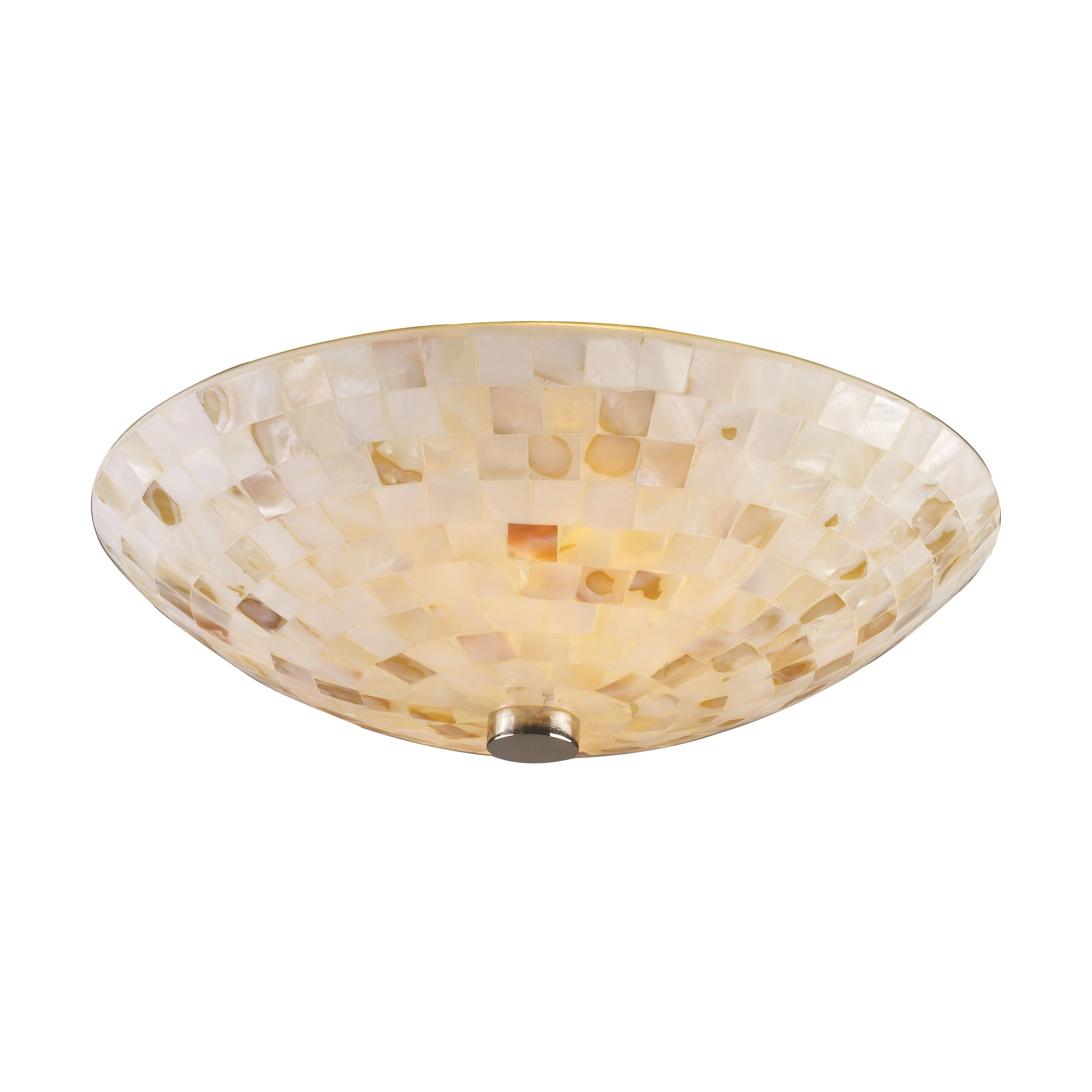 Dovecove Capri 12'' Wide 2-Light Semi Flush Mount - Satin Nickel | Wayfair | Wayfair North America