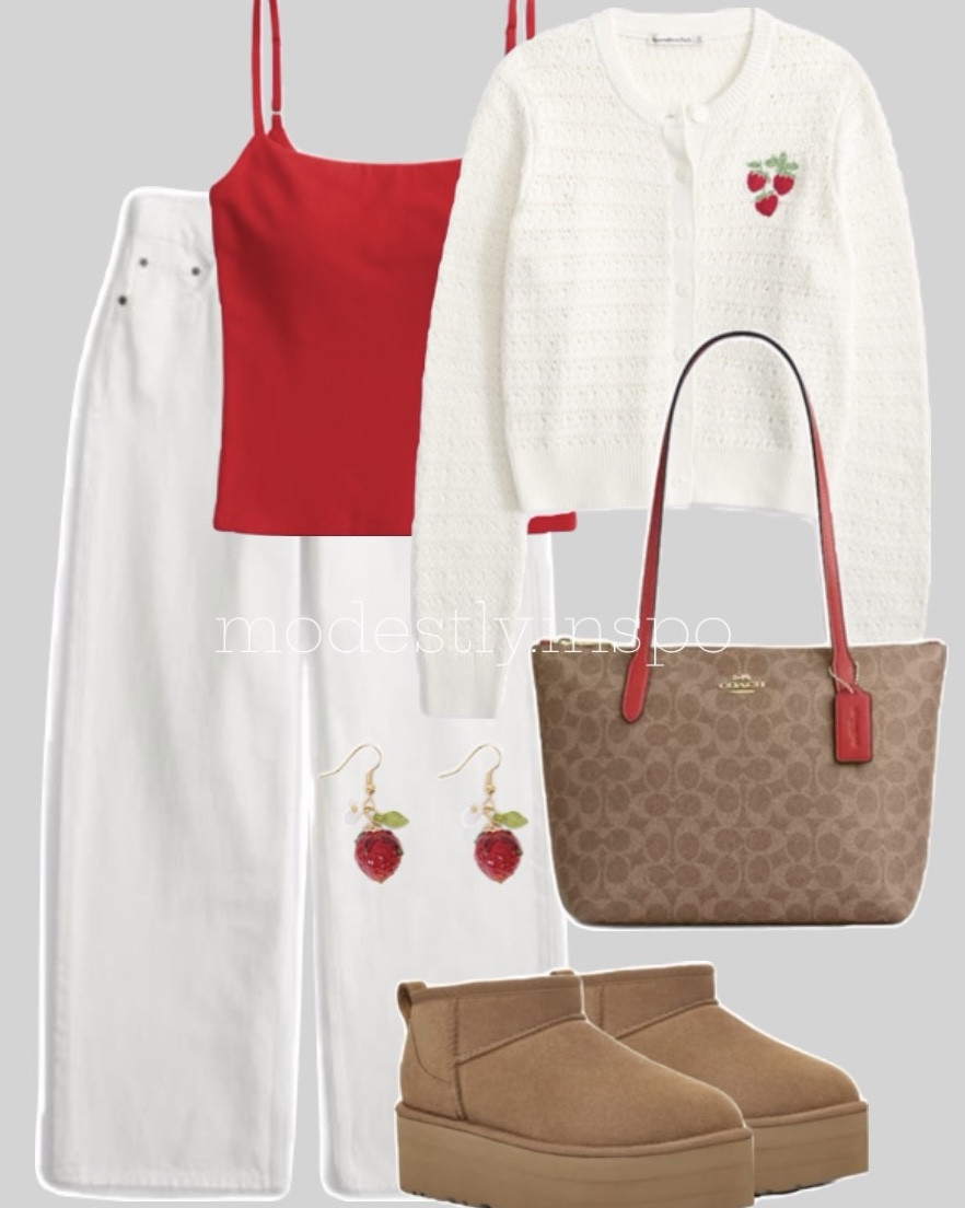 strawberry themed cardigan? the perfect find for spring 🍓♥️ pairing this cardigan with one of Abercrombie’s bra-free cami’s, platform Uggs, and a coach tote for a cute and comfy everyday look

#LTKgrwm #LTKootd #LTKBeauty