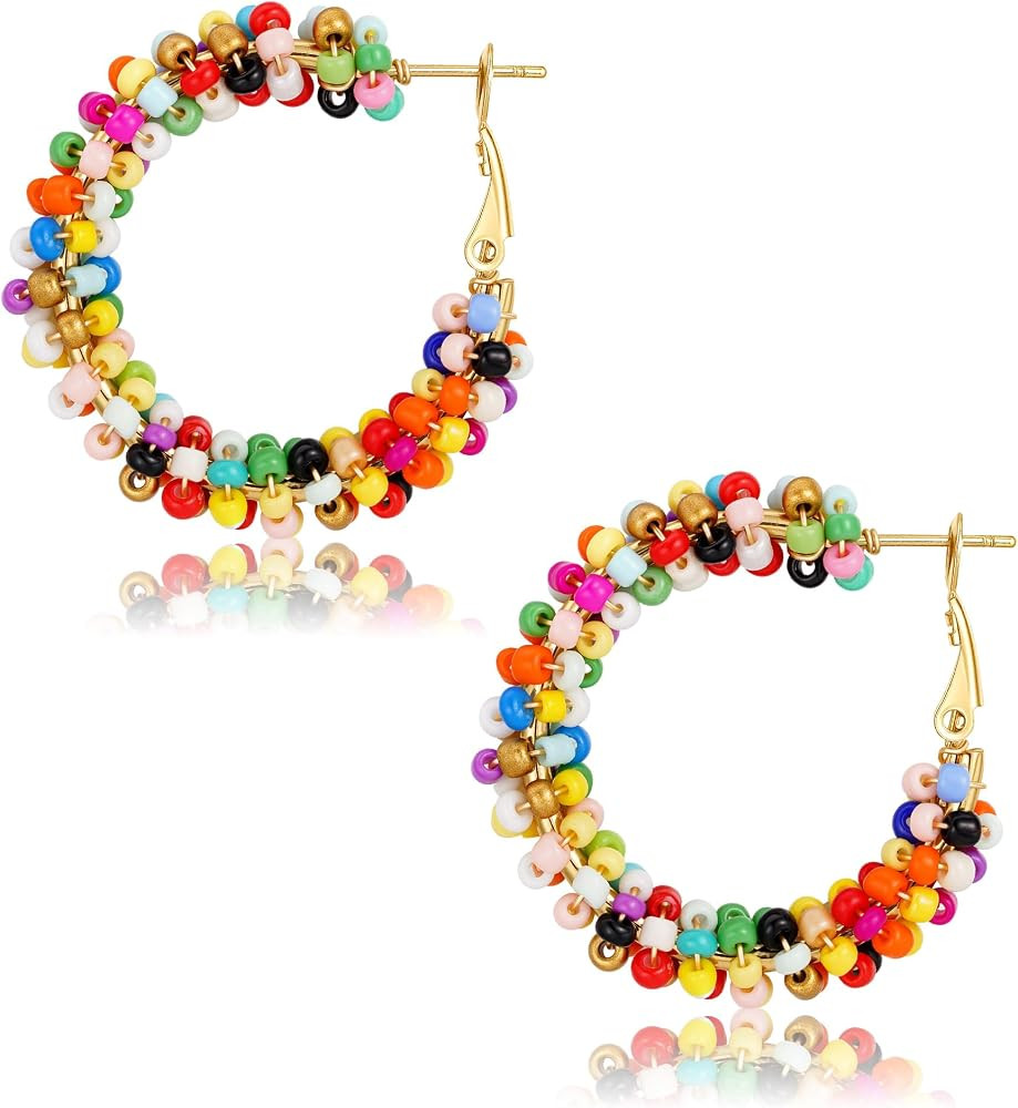 Hypoallergenic Gold Chunky Huggie Hoop Earring Stacks for Women | Amazon (US)
