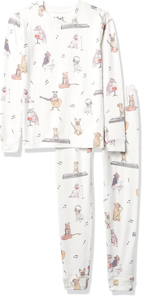 PJ Salvage Kids Kids' Sleepwear Long Sleeve Top and Bottom Peachy Pajama Set | Amazon (US)